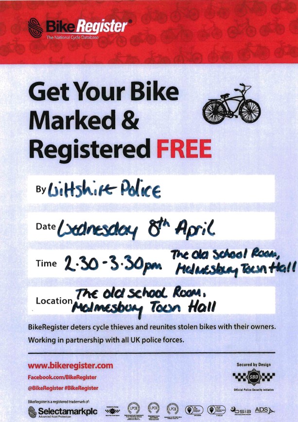 Get Your Bike Marked &amp; Registered FREE